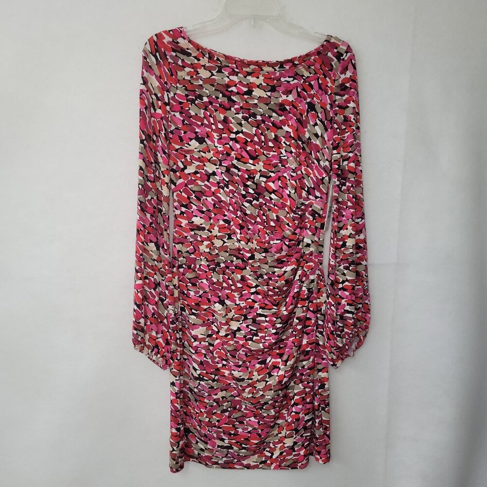 Laundry By Design Dress‎ Womens 6 Sheath Ruched Split Sleeve N2R3505SU